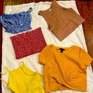 Multiple crop tops, junior
